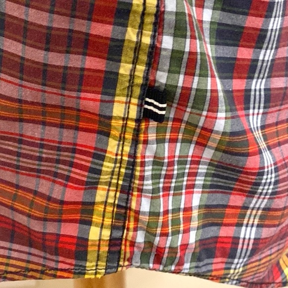 Nautica Men’s Red Green Yellow Plaid Long Sleeve Button Down Cotton Shirt SZ XL - Picture 8 of 13